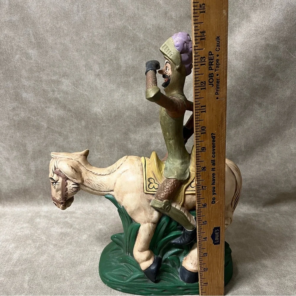 Don Quixote On the Quest Figurine - Ceramic Historical Literary Art statue